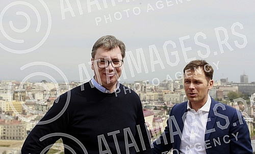 President of Republic of Serbia visit Belgrade Waterfront.Predsednik Republike Srbije Aleksandar Vucic posetio radove na Beogradu na vodi.