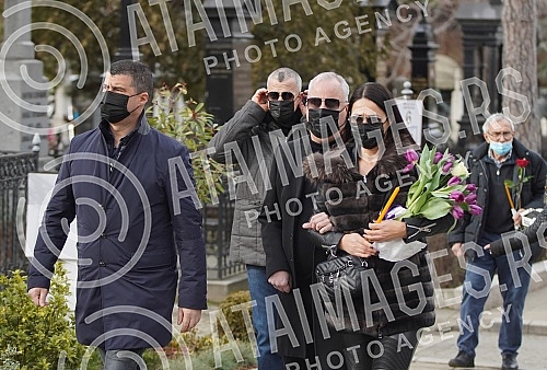 Burial of journalist Ksenija Vucic at the New Cemetery.Sahrana novinarke Ksenije Vucic na Novom groblju.