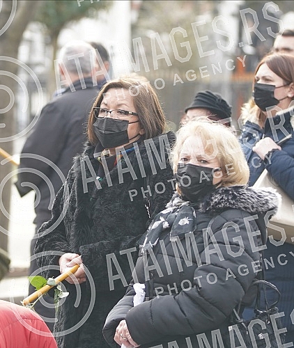 Burial of journalist Ksenija Vucic at the New Cemetery.Sahrana novinarke Ksenije Vucic na Novom groblju.