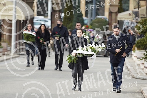 Burial of journalist Ksenija Vucic at the New Cemetery.Sahrana novinarke Ksenije Vucic na Novom groblju.