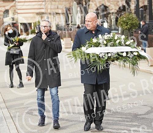 Burial of journalist Ksenija Vucic at the New Cemetery.Sahrana novinarke Ksenije Vucic na Novom groblju.