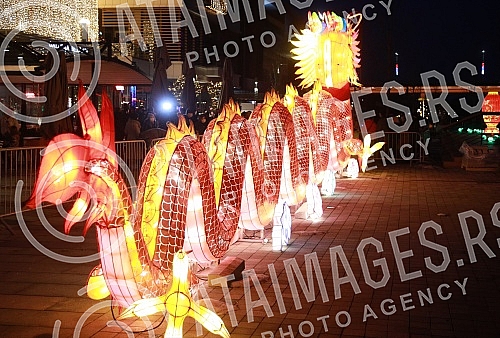 The celebration of the beginning of the Chinese New Year - the year of the tiger began with a festive fireworks display at 5 pm (ie at midnight Beijing time) on the Sava Promenade, in front of the Belgrade Gallery.Obelezavanje pocetka Kineske nove 