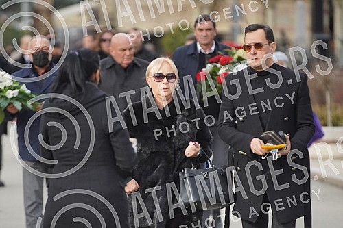 Burial of journalist Ksenija Vucic at the New Cemetery.Sahrana novinarke Ksenije Vucic na Novom groblju.