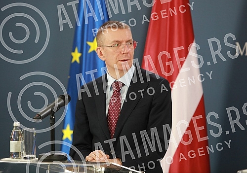 Meeting of the Minister of Foreign Affairs of Latvia Edgar Rinkevics with the Minister of Foreign Affairs of Serbia Nikola Selakovic was held at the Ministry of Foreign Affairs.Sastanak ministar spoljnih poslova Letonije Edgara Rinkevicsa sa minist