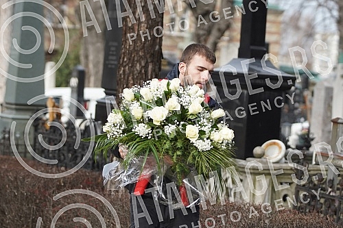 Burial of journalist Ksenija Vucic at the New Cemetery.Sahrana novinarke Ksenije Vucic na Novom groblju.
