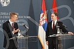 Meeting of the Minister of Foreign Affairs of Latvia Edgar Rinkevics with the Minister of Foreign Affairs of Serbia Nikola Selakovic was held at the Ministry of Foreign Affairs.Sastanak ministar spoljnih poslova Letonije Edgara Rinkevicsa sa minist