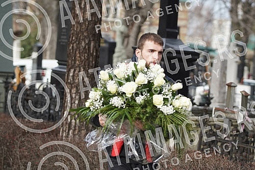 Burial of journalist Ksenija Vucic at the New Cemetery.Sahrana novinarke Ksenije Vucic na Novom groblju.