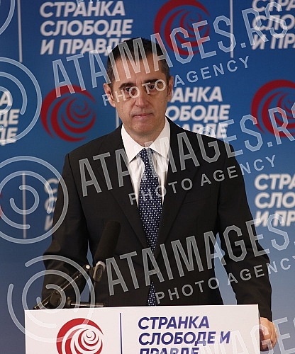 Press conference of the Party of Freedom and Justice about budget for 2023.Konferencija za medije Stranke slobode i pravde o budzetu za 2023. godinu.