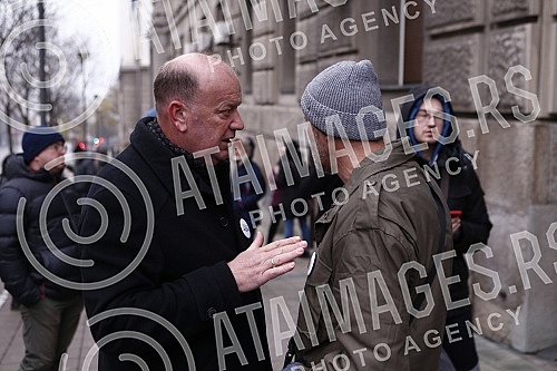 Anniversary of the first traffic blockade against lithium mining, at the invitation of the Association of Environmental Organizations of Serbia.Godisnjica prve blokade saobracaja protiv rudarenja litijuma, na poziv Saveza ekoloskih organizacija Srb