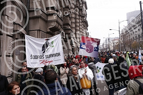 Anniversary of the first traffic blockade against lithium mining, at the invitation of the Association of Environmental Organizations of Serbia.Godisnjica prve blokade saobracaja protiv rudarenja litijuma, na poziv Saveza ekoloskih organizacija Srb
