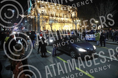 In front of the building of the Presidency, a protest initiative of the Start - Change and the Association of Environmental Organizations of Serbia with a request to permanently ban the exploration and exploitation of pine and lithium on the territor