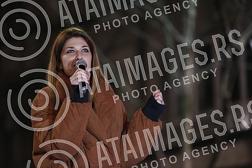 In front of the building of the Presidency, a protest initiative of the Start - Change and the Association of Environmental Organizations of Serbia with a request to permanently ban the exploration and exploitation of pine and lithium on the territor