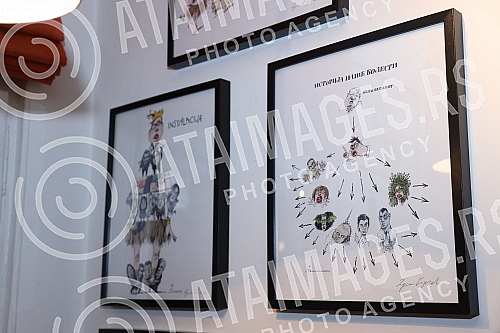 An exhibition of caricatures by the famous illustrator Dusan Petricic entitled 