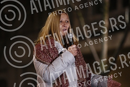In front of the building of the Presidency, a protest initiative of the Start - Change and the Association of Environmental Organizations of Serbia with a request to permanently ban the exploration and exploitation of pine and lithium on the territor