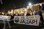 In front of the building of the Presidency, a protest initiative of the Start - Change and the Association of Environmental Organizations of Serbia with a request to permanently ban the exploration and exploitation of pine and lithium on the territor