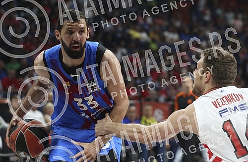 The match for the 3rd place of the Turkish Airlines EuroLeague final four between Olympiacos and Barcelona was played in the Stark Arena.Utakmica za 3. mesto Turkish Airlines EuroLeague fajnal-fora izmedju Olimpijakosa i Barselone odigrana je u Sta
