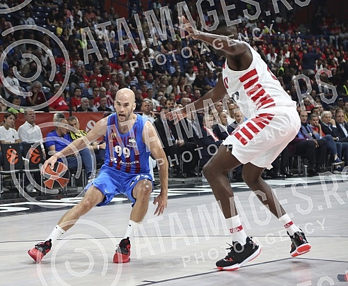 The match for the 3rd place of the Turkish Airlines EuroLeague final four between Olympiacos and Barcelona was played in the Stark Arena.Utakmica za 3. mesto Turkish Airlines EuroLeague fajnal-fora izmedju Olimpijakosa i Barselone odigrana je u Sta