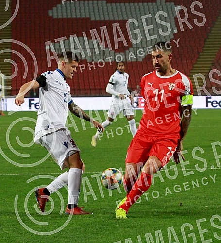 The match between the national teams of Serbia and luxembourg within the qualifications for the European Championship 2020.Utakmica izmedju reprezentacija Srbije i Luksemburga u okviru kvalifikacija za Evropsko prvenstvo 2020.