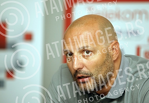 Konferencija muske seniorske kosarkaske reprezentacije Srbije povodom prijateljske utakmice sa Madjaskom u sklopu priprema za Evropsko Prvenstvo 2015 (European Championship 2015). 