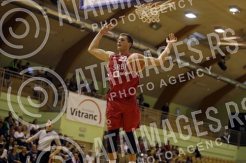 Prijateljska utakmica muskih seniorskih kosarkaskih reprezentacija Srbije i Madjarske u sklopu priprema za Evropsko Prvenstvo 2015 (European Championship 2015).