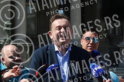 A media conference was held in front of the Belgrade City Assembly, where the Europride organizers informed the public about all the details related to the organization of this event in Belgrade.Ispred Skupstine grada Beograda odrzana je konferenci