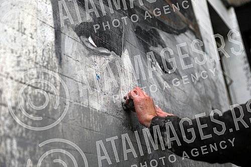 Murals of Ratko Mladic in New Belgrade and Banjica.Murali Ratku Mladicu na Novom Beogradu i na Banjici