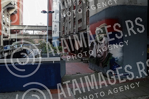 Murals of Ratko Mladic in New Belgrade and Banjica.Murali Ratku Mladicu na Novom Beogradu i na Banjici