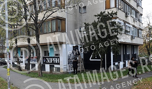 Murals of Ratko Mladic in New Belgrade and Banjica.Murali Ratku Mladicu na Novom Beogradu i na Banjici