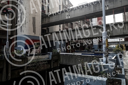 Murals of Ratko Mladic in New Belgrade and Banjica.Murali Ratku Mladicu na Novom Beogradu i na Banjici