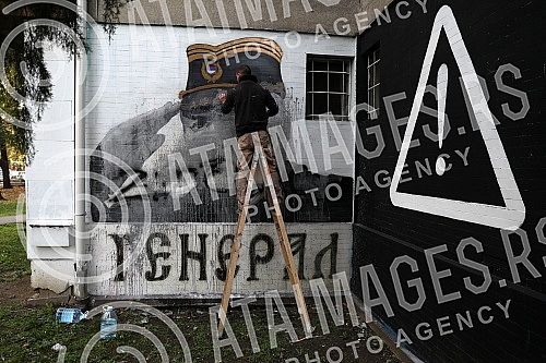 Murals of Ratko Mladic in New Belgrade and Banjica.Murali Ratku Mladicu na Novom Beogradu i na Banjici
