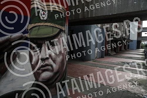 Murals of Ratko Mladic in New Belgrade and Banjica.Murali Ratku Mladicu na Novom Beogradu i na Banjici
