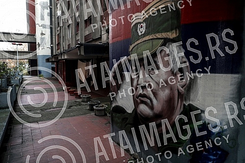 Murals of Ratko Mladic in New Belgrade and Banjica.Murali Ratku Mladicu na Novom Beogradu i na Banjici