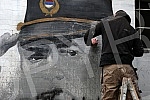 Murals of Ratko Mladic in New Belgrade and Banjica.Murali Ratku Mladicu na Novom Beogradu i na Banjici
