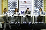 The ENEMO International Mission to Observe the Presidential and Early Parliamentary Elections in Serbia held a press conference at the Media Center.Konferencija za medije Medjunarodne misije za posmatranje predsednickih i prevremenih parlamentarnih