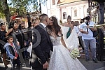 Bojana Rodic and Mirko Sijan, accompanied by relatives and friends, arrived for the wedding in the Church in Surcin, where Mirko was baptized as a baby.