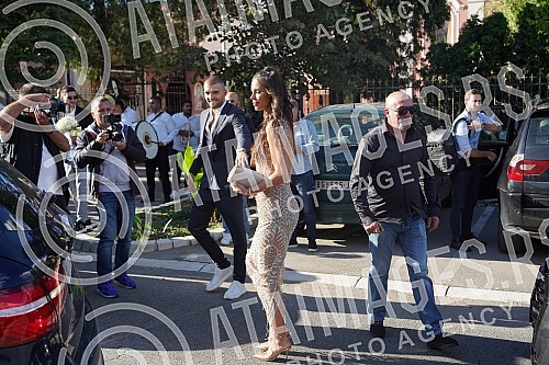 Bojana Rodic and Mirko Sijan, accompanied by relatives and friends, arrived for the wedding in the Church in Surcin, where Mirko was baptized as a baby.