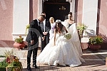 Bojana Rodic and Mirko Sijan, accompanied by relatives and friends, arrived for the wedding in the Church in Surcin, where Mirko was baptized as a baby.