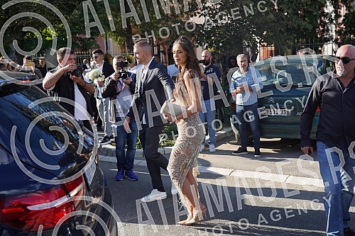Bojana Rodic and Mirko Sijan, accompanied by relatives and friends, arrived for the wedding in the Church in Surcin, where Mirko was baptized as a baby.