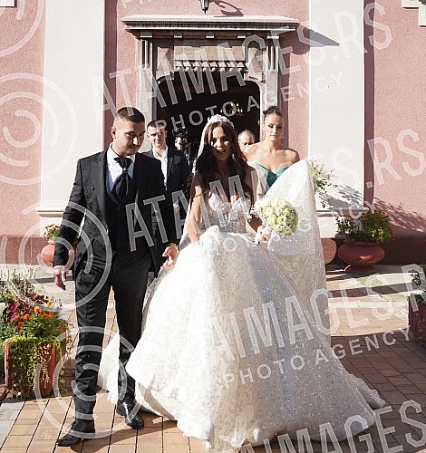 Bojana Rodic and Mirko Sijan, accompanied by relatives and friends, arrived for the wedding in the Church in Surcin, where Mirko was baptized as a baby.