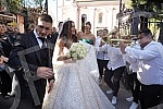 Bojana Rodic and Mirko Sijan, accompanied by relatives and friends, arrived for the wedding in the Church in Surcin, where Mirko was baptized as a baby.