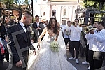 Bojana Rodic and Mirko Sijan, accompanied by relatives and friends, arrived for the wedding in the Church in Surcin, where Mirko was baptized as a baby.