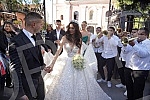 Bojana Rodic and Mirko Sijan, accompanied by relatives and friends, arrived for the wedding in the Church in Surcin, where Mirko was baptized as a baby.