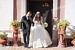Bojana Rodic and Mirko Sijan, accompanied by relatives and friends, arrived for the wedding in the Church in Surcin, where Mirko was baptized as a baby.