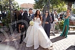 Bojana Rodic and Mirko Sijan, accompanied by relatives and friends, arrived for the wedding in the Church in Surcin, where Mirko was baptized as a baby.
