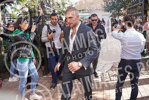 Bojana Rodic and Mirko Sijan, accompanied by relatives and friends, arrived for the wedding in the Church in Surcin, where Mirko was baptized as a baby.