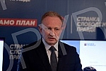 The president of the Party of Freedom and Justice, Dragan Djilas, held a press conference at the party's headquarters.Predsednik Stranke slobode i pravde Dragan Djilas odrzao je  konferenciju za medije u sedistu stranke. 