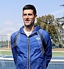 Practice of Novak Djokovic held on Tennis center 