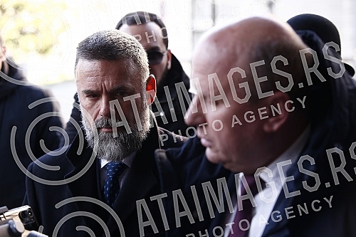 Performance of the Movement Oslobodjenje in the Republic Election Commission during the submission of the presidential candidacy of the leader of the Movement Oslobodjenje Mladjan Djordjevic.Performans pokreta Oslobodjenje u Republickoj izbornoj ko