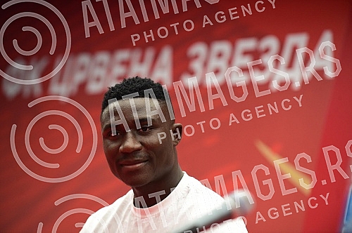 Kings Kangwa, a new reinforcement of FC Red Star for next season, was presented at the Media Center of the Rajko Mitic Stadium.U Medija centru stadiona Rajko Mitic predstavljen je Kings Kangva, novo pojacanje FK Crvena zvezda za narednu sezonu.