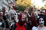 Zombie Walking in Belgrade as an announcement for the Festival of Serbian Film of Fantasy.Zombi setnja u Beogradu kao najava za Festival srpskog filma fantastike
